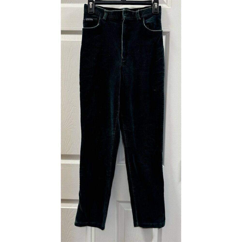 Lauren Ralph Lauren Vintage Women's Green Velvet Straight Pants Size 6